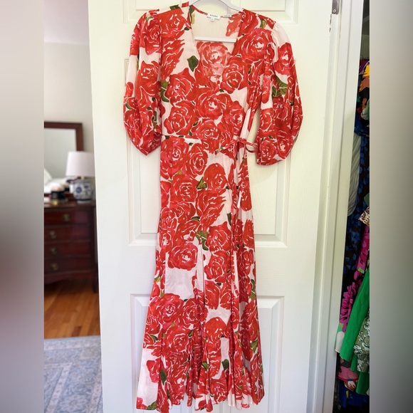 RHODE Resort Fiona Floral-print Rose Bouquet Dress - Picture 2 of 10